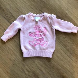Ralph Lauren Baby pink sweater with bear 6m